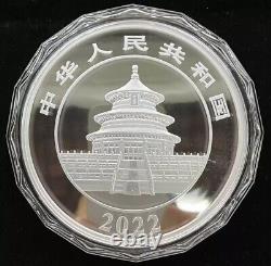 China 2022 silver 1000g Panda Silver Coin 1 Kilo 300 Yuan COA
