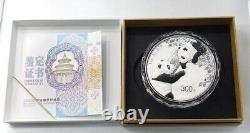 China 2023 300Yuan 1000g panda Commemorative Silver Coin with COA 1 kg, Box&COA