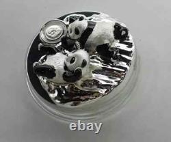 China 3D 30g Solid Silver Panda Decoration