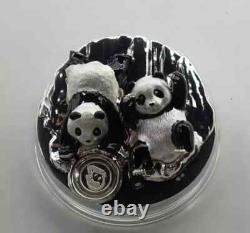 China 3D 30g Solid Silver Panda Decoration