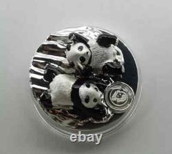 China 3D 30g Solid Silver Panda Decoration