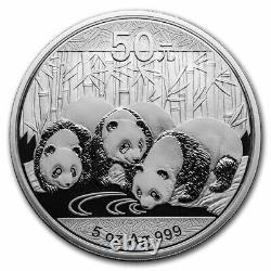China 5 oz Silver Panda Proof Random Year withBox & COA (No Cap) SKU#274827