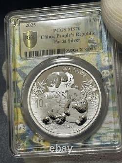 China Panda Silver Coin People'S Republic Of 2025 1Oz Pcgs Appraisal First Day I