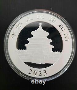China Panda Silver Color Coin 30 gr. 2023