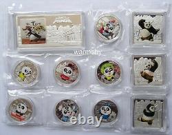 China Shanghai Chinese Kungfu Panda Colorized Silver Medal 180g COA