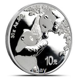 Chinese Silver Panda 40th Anniversary 2023 Set (Coin + 2 oz Silver Bar)