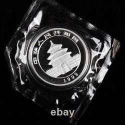 LARGE DATE SERIF 1 1999 China 10 Yuan 1 oz Panda Silver Coin