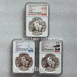 NGC MS70 2024 China 10YUAN Panda Silver Coin Ag. 999 30g Early Releases 3PCS