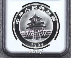 NGC MS70 China 1994 Large Date Panda Silver Coin 1oz 10 Yuan PZ Surface