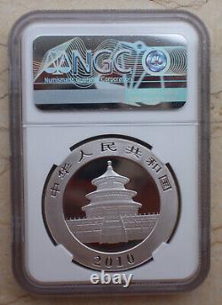 NGC MS70 China 2010 1oz Silver Regular Panda Coin