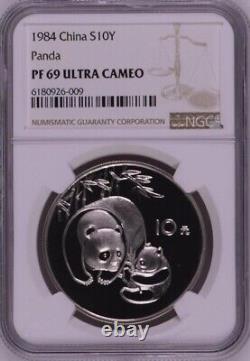 NGC PF69 1984 China Panda 27g Silver Coin