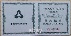 NGC PF69 UC 1999 China 1oz Colored Silver Panda Coin
