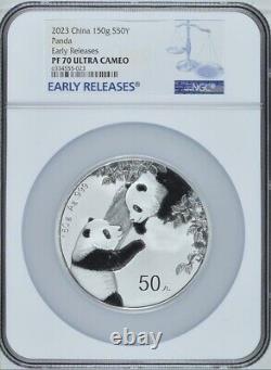 NGC PF70 2023 China Panda 150g Silver Coin with COA Early Releases