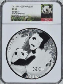NGC PF70 2023 China Panda 1 Kilo Silver Coin COA First Releases (Panda Label)