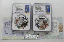 NGC PF70 2023 China silver Coin-Giant Panda National Park&Three Rivers Source