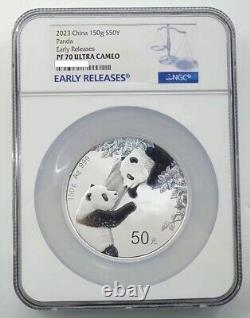 NGC PF70 China 2023 50Yuan 150g panda Commemorative Silver Coin with COA