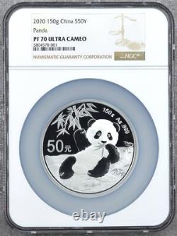 NGC PF70 UC China 2020 Silver 150g (150 Grams) Panda Coin