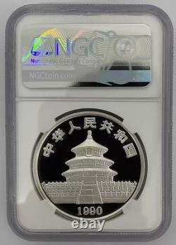 NGC PF 70 China 1990 Small P Panda Silver Coin 1oz 10 Yuan