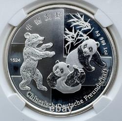 NGC PF 70 China 2017 Sino German Friendship Silver Panda Medal 1oz