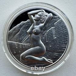 No Date China The Great Wall and Beauty Woman Panda Silver Medal 1oz
