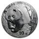 Panda 2002 China 1oz. 999 Ag 10 Yuan &yen;10 Silver Bullion Coin Sealed In Pliofilm