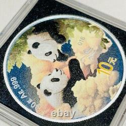 Panda Color Silver Coin 2023 China 10 Yuan Four Elements Series AIR COA