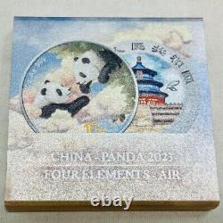 Panda Color Silver Coin 2023 China 10 Yuan Four Elements Series AIR COA
