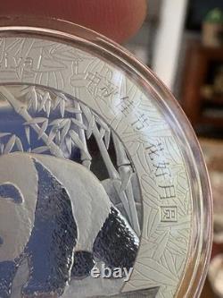 Pristine 2017 1 Oz Silver Panda Moon Festival With Hologram. Encapsulated UNC