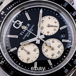 Q Timex Chronograph 40mm Reverse Panda Watch TW2V42600