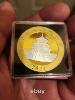 RARE? 2021 China 10Y Panda 30g. 999 Silver Proof 208/500