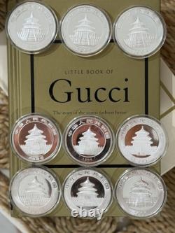Rare 9 x China Chinese Silver. 999 Panda 1oz Coins/Rounds/BU/Proof 1989-2006 Set