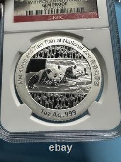 Smithsonian Institution 2014 China Panda 1oz. 999 Silver Medal