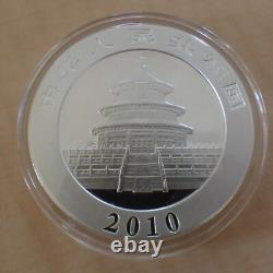 10 Yuan PANDA DE CHINE 2010 1 oz pièce en argent 99,9 % en capsule