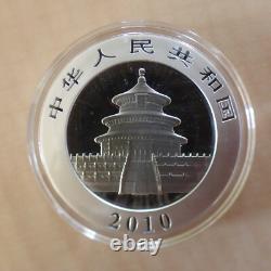 10 Yuan PANDA DE CHINE 2010 1 oz pièce en argent 99,9 % en capsule