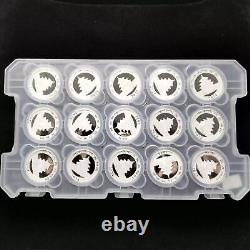 15 Pcs 2024 Chine 10 Yuan 30g Pièce d'Argent Panda