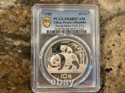 1985 27 g 10 Yuan Chine Pièce Argent Panda Proof PR68
