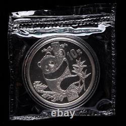 1987 Chine 10 Yuan 1 oz Panda Pièce d'Argent