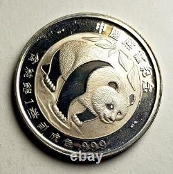 1987 Chine Panda 1 once Troy. 999 Argent Fin AMC American Medals Corp Surfaces PL