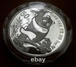 1987 VRAIE pièce en argent Proof de 5 oz Panda de Chine 50 Yuan HAUT GRADÉ