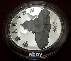 1987 VRAIE pièce en argent Proof de 5 oz Panda de Chine 50 Yuan HAUT GRADÉ