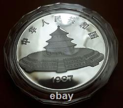 1987 VRAIE pièce en argent Proof de 5 oz Panda de Chine 50 Yuan HAUT GRADÉ