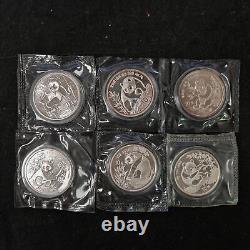 1989-1994 Chine 10 Yuan 1 once Pièce d'argent Panda