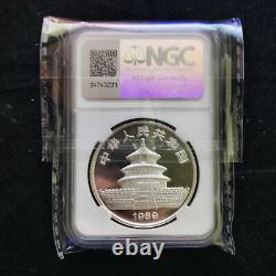 1989 Chine 10 Yuan 1 oz Panda pièce d'argent NGC MS69