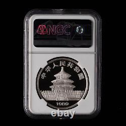 1989 Chine 10 Yuan 1 oz Pièce d'argent Panda NGC PF69