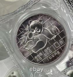 1989 Chine 1 once panda pièce d'argent 10Yuan, Chine panda pièce commémorative en argent