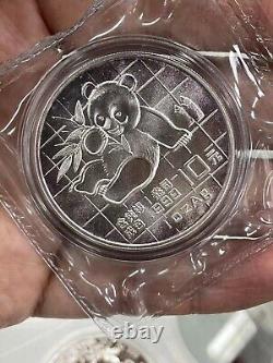 1989 Chine 1 once panda pièce d'argent 10Yuan, Chine panda pièce commémorative en argent