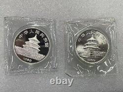 1989 Chine 1 once panda pièce d'argent 10Yuan, Chine panda pièce commémorative en argent
