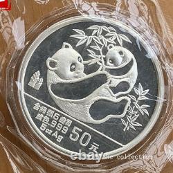 1989 Pièce de monnaie Panda Chine 50YUAN Chine 1989 Pièce d'argent Panda 5oz