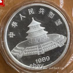 1989 Pièce de monnaie Panda Chine 50YUAN Chine 1989 Pièce d'argent Panda 5oz