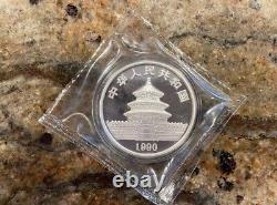 1990 1oz 10 Yuan Chine Pièce en Argent Panda Proof